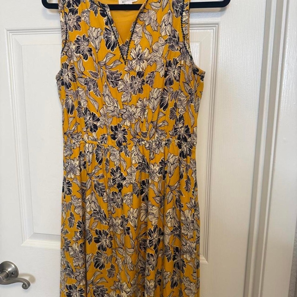 Mustard Floral Boho Dress | Market & Spruce